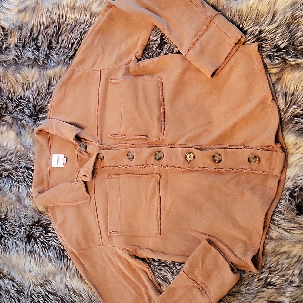 Kensie Camel Shacket